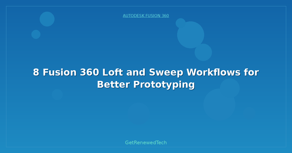 Blog 8 Fusion 360 Loft And Sweep Workflows For Better Prototyping