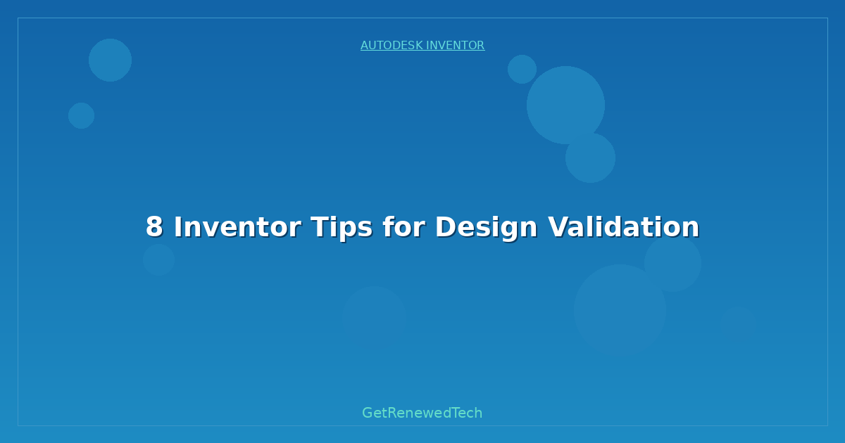 Blog 8 Inventor Tips For Design Validation