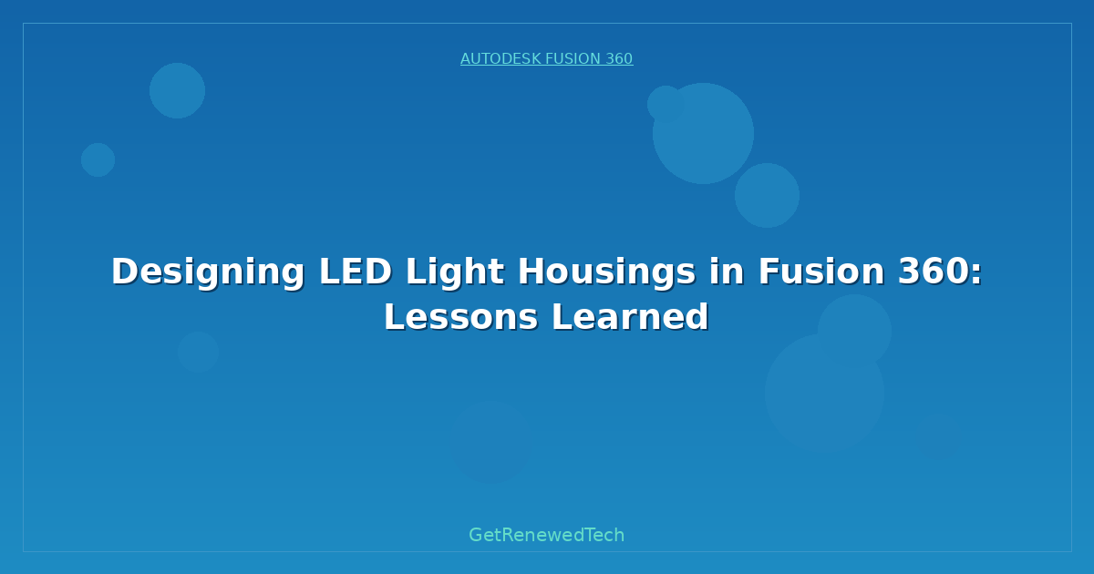 Blog Designing Led Light Housings In Fusion 360 Lessons Learned