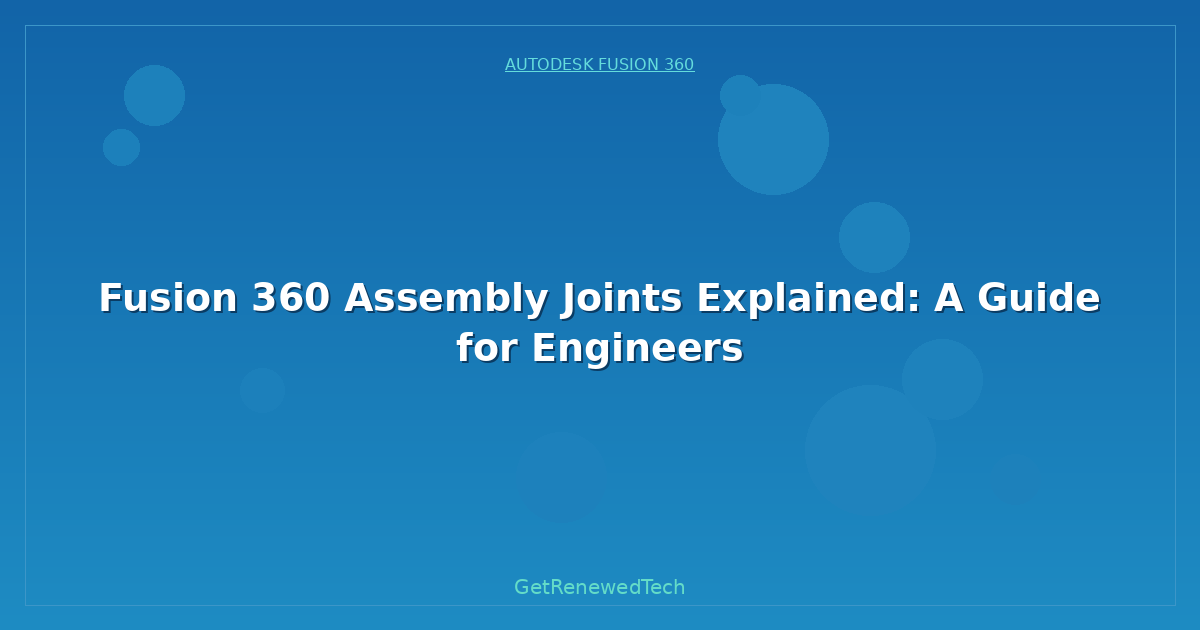 Blog Fusion 360 Assembly Joints Explained A Guide For Engineers