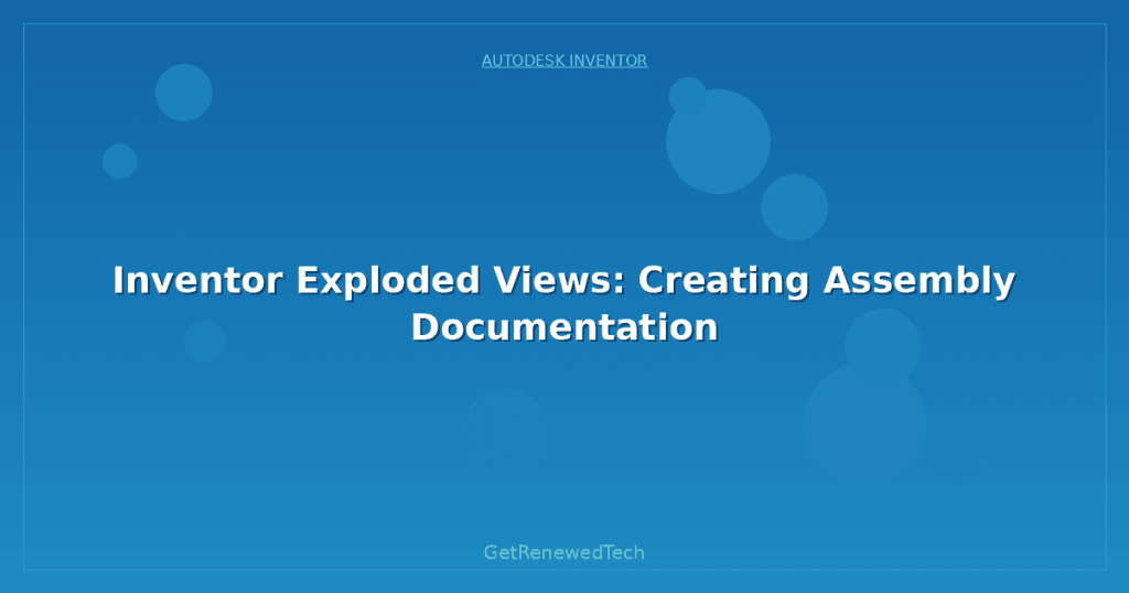 Inventor Exploded Views: Creating Assembly Documentation ...