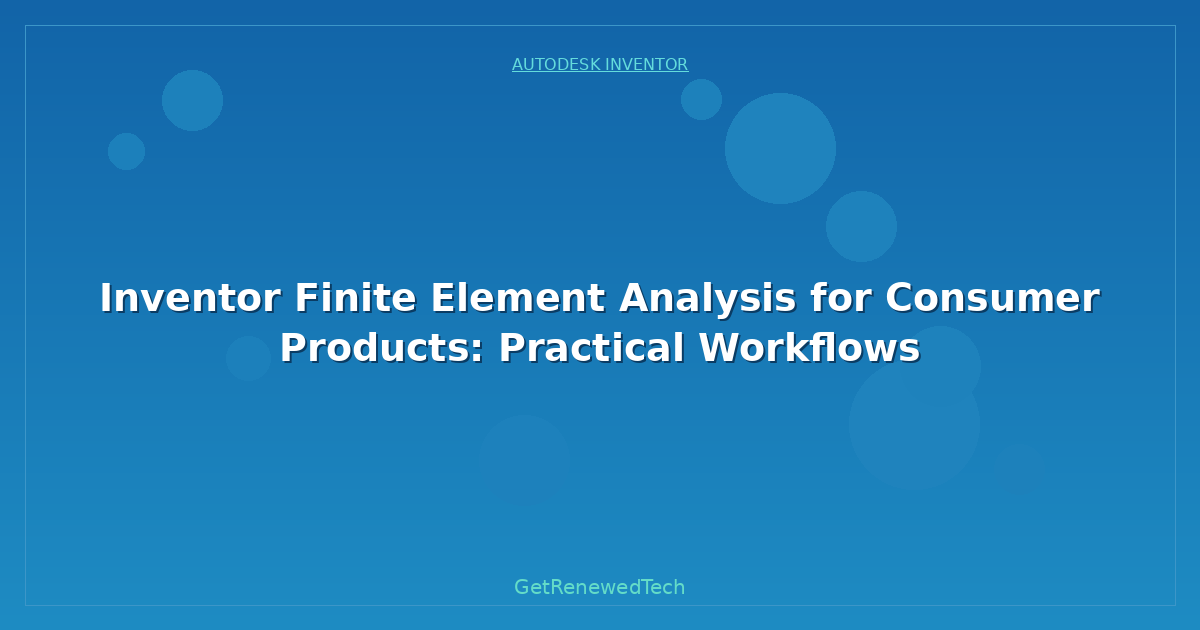 Blog Inventor Finite Element Analysis For Consumer Products Pract
